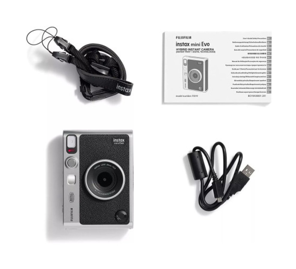 Máy ảnh Fujifilm Instax Mini Evo (Đen, Nâu) - Hàng chính hãng